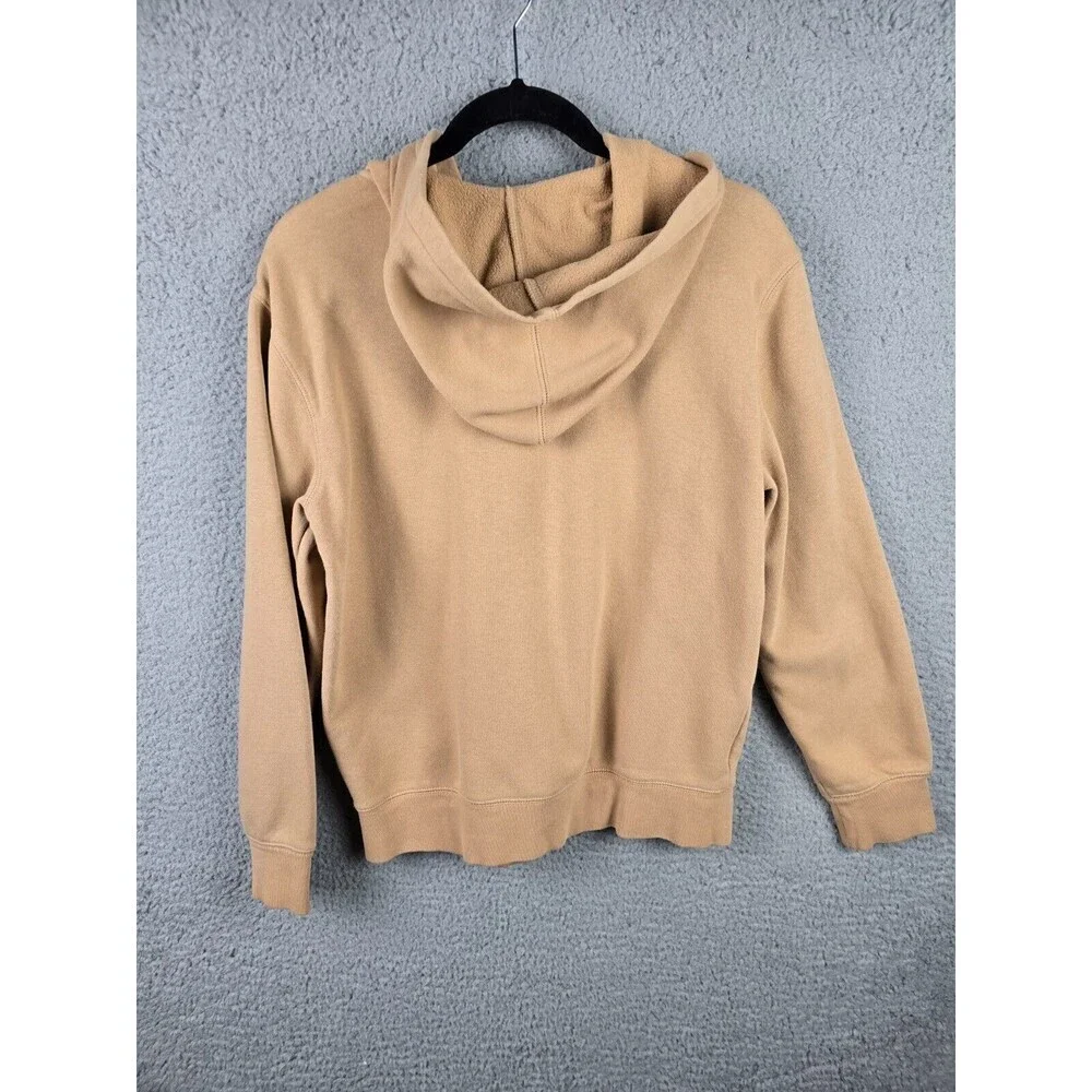 Gap Kids Hoodie Girls XXL Light Brown Embroidered Spell Out Logo Cotton